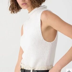 New! J. Crew Rollneck‎ sweater shell in white, size XS